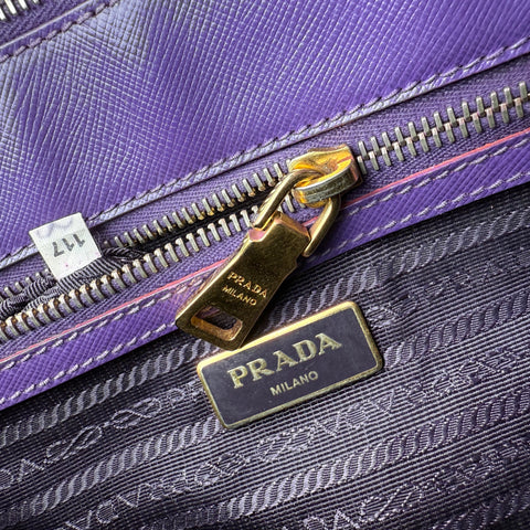 Prada Small Saffiano Galleria Double Zip Tote