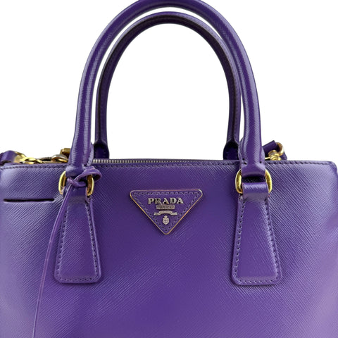 Prada Small Saffiano Galleria Double Zip Tote