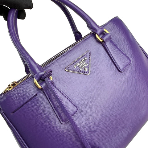 Prada Small Saffiano Galleria Double Zip Tote