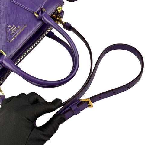 Prada Small Saffiano Galleria Double Zip Tote