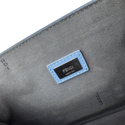 Fendi Cerulean Blue Calfskin Leather Baguette Shoulder Bag