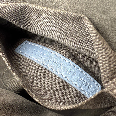 Fendi Cerulean Blue Calfskin Leather Baguette Shoulder Bag