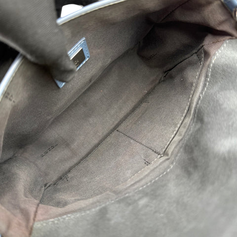 Fendi Cerulean Blue Calfskin Leather Baguette Shoulder Bag