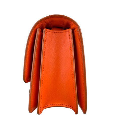 Céline Celine Classic Box Small Leather Shoulder Bag in Orange