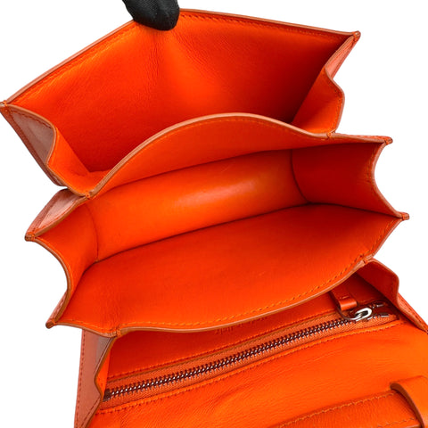 Céline Celine Classic Box Small Leather Shoulder Bag in Orange