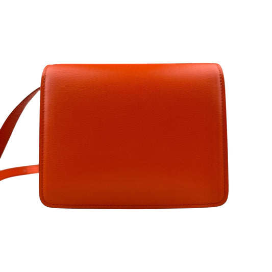 Céline Celine Classic Box Small Leather Shoulder Bag in Orange