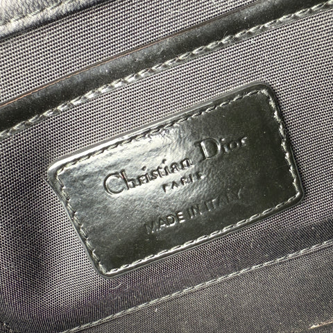 Dior Lady Dior Pouch Black Patent Cannage Calfskin