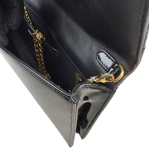 Dior Lady Dior Pouch Black Patent Cannage Calfskin