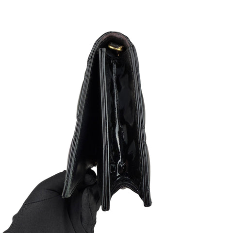 Dior Lady Dior Pouch Black Patent Cannage Calfskin