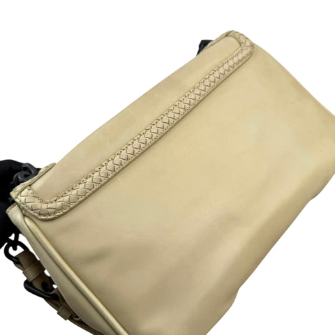 Bottega Veneta Beige Intrecciato Leather Rialto Shoulder Bag