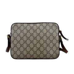 Pre-owned Gucci 1955 Horsebit Gg Supreme Shoulder Bag shoulder bag back view