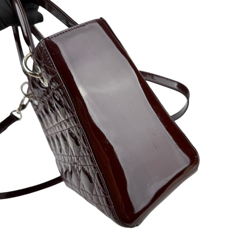 Dior Lady Dior patent leather handbag