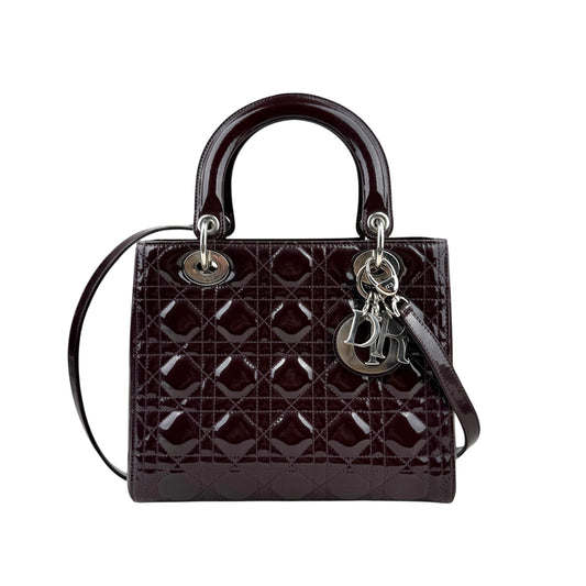 Dior Lady Dior patent leather handbag