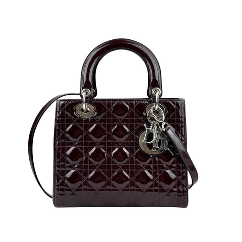 Dior Lady Dior patent leather handbag