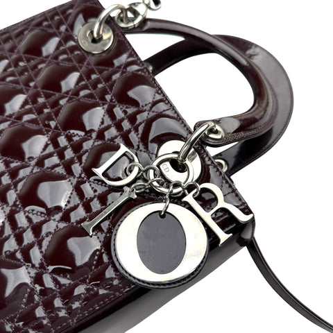 Dior Lady Dior patent leather handbag