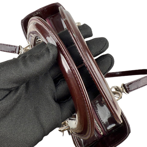 Dior Lady Dior patent leather handbag