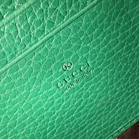 Gucci Dionysus Chain Wallet in Green Leather