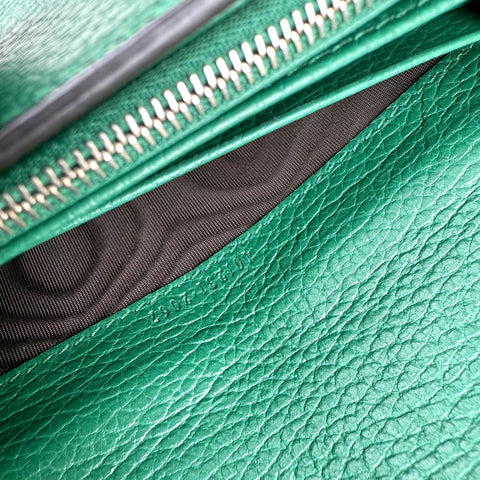 Gucci Dionysus Chain Wallet in Green Leather