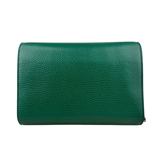 Gucci Dionysus Chain Wallet in Green Leather