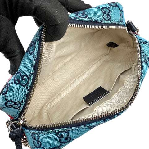 Gucci GG Marmont Shoulder Bag Multicolor Diagonal Quilted GG Canvas Small