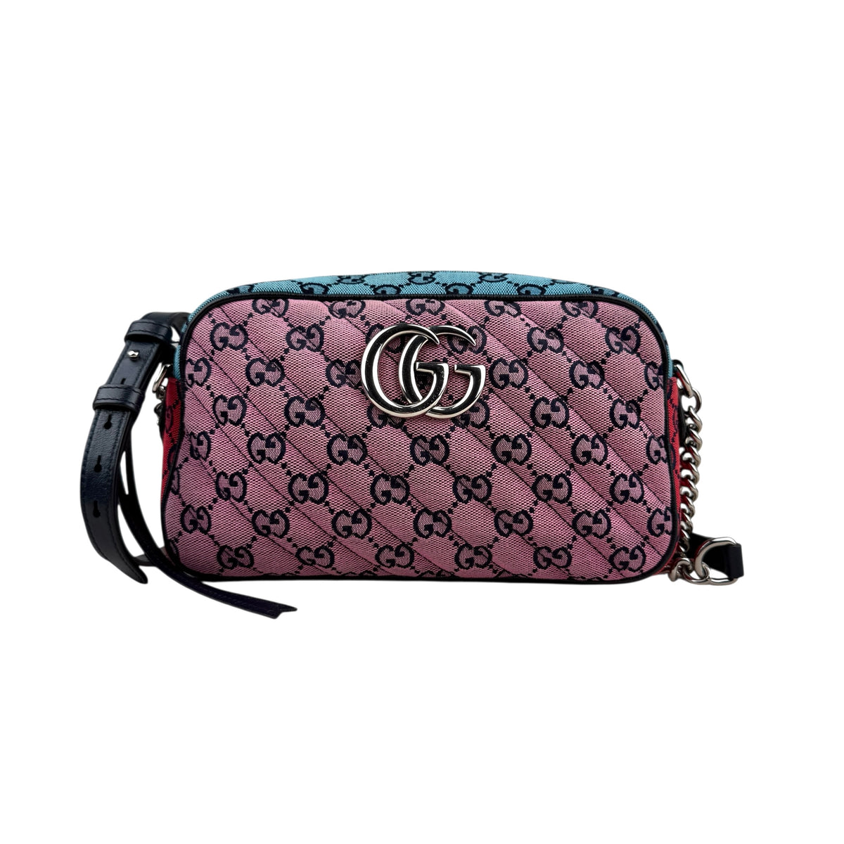 Gucci GG Marmont Shoulder Bag Multicolor Diagonal Quilted GG Canvas Small