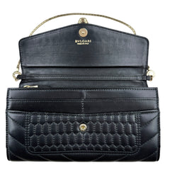 Pre-owned bvlgari-serpenti-forever-leather-crossbody-front-view