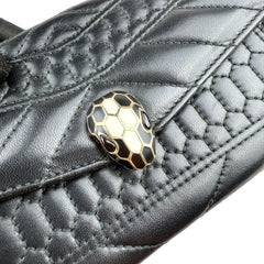 Pre-owned bvlgari-serpenti-forever-leather-crossbody-front-view
