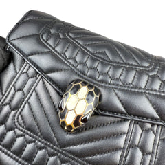 Pre-owned bvlgari-serpenti-forever-leather-crossbody-front-view