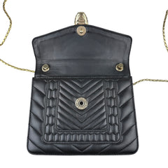 Pre-owned bvlgari-serpenti-forever-leather-crossbody-front-view