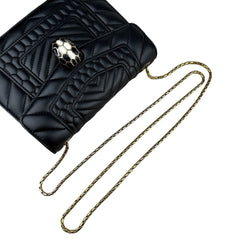 Pre-owned bvlgari-serpenti-forever-leather-crossbody-front-view