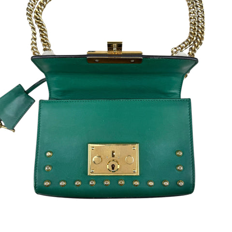 Gucci Pearly Padlock Shoulder Bag Studded Leather