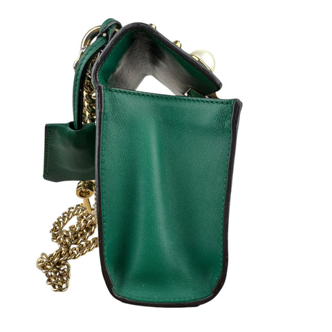Gucci Pearly Padlock Shoulder Bag Studded Leather