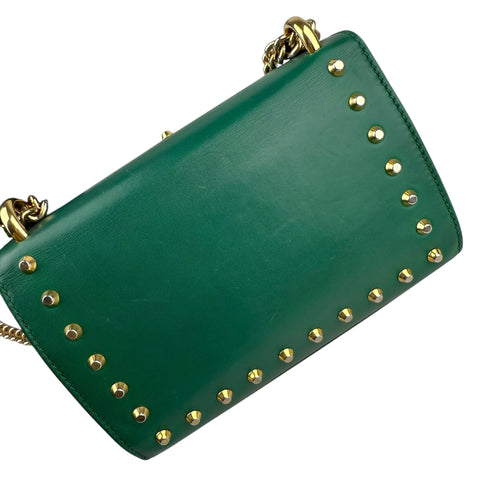 Gucci Pearly Padlock Shoulder Bag Studded Leather