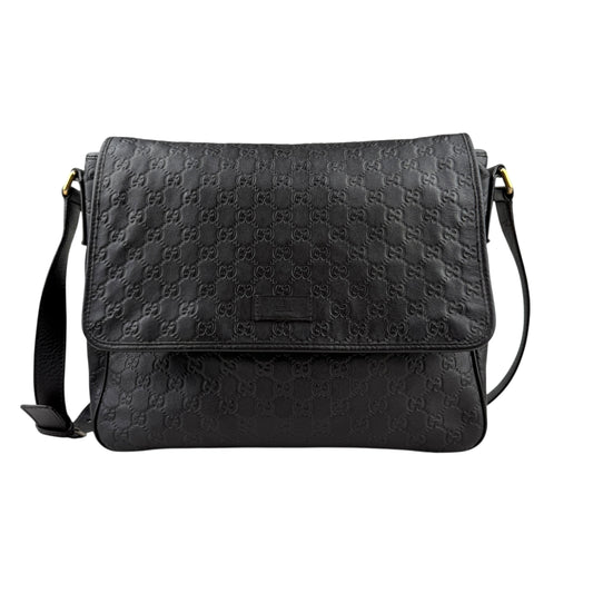 Gucci Messenger Monogram Guccissima  Black