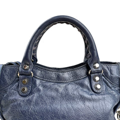 Pre-owned balenciaga-city-leather-crossbody-front-view