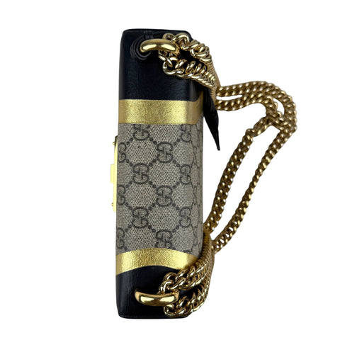 GUCCI Padlock GG Supreme Chain Shoulder Bag PVC