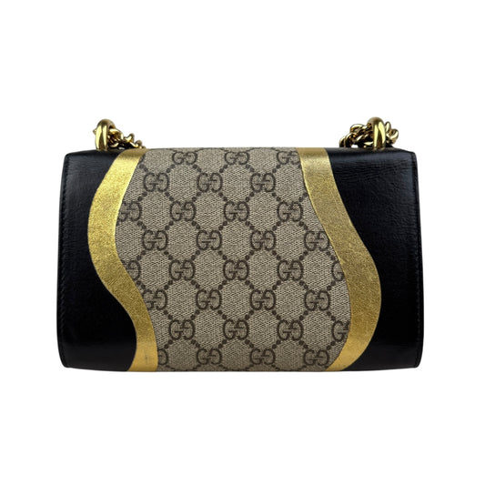 GUCCI Padlock GG Supreme Chain Shoulder Bag PVC