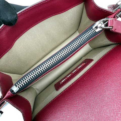 Marni Trunk Mini Grid-Print Leather Shoulder Bag