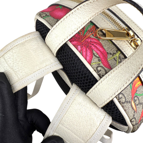 Gucci Floral Backpack White Beige