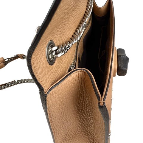 Gucci Studded Leather Miss Bamboo Shoulder Bag