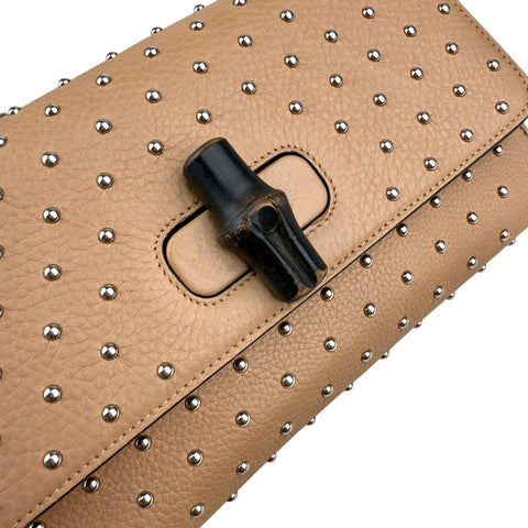 Gucci Studded Leather Miss Bamboo Shoulder Bag