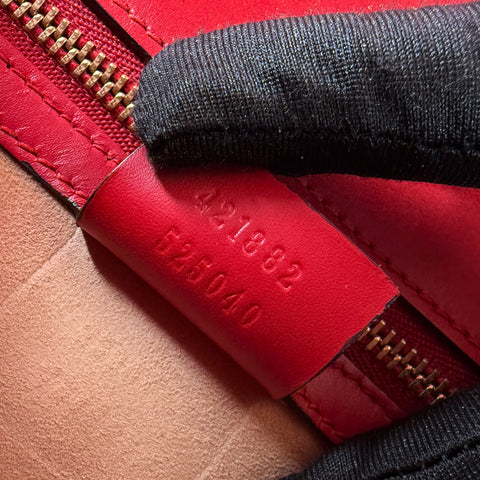 Gucci Sylvie Shoulder Bag Medium Red Leather