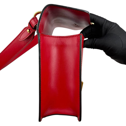 Gucci Sylvie Shoulder Bag Medium Red Leather