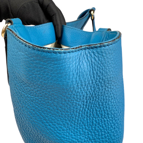 Gucci Teal Pebbled Leather Soho Medium Tote Bag