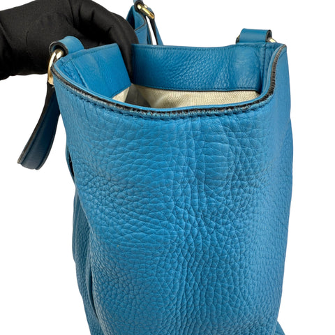 Gucci Teal Pebbled Leather Soho Medium Tote Bag