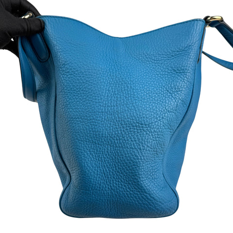 Gucci Teal Pebbled Leather Soho Medium Tote Bag