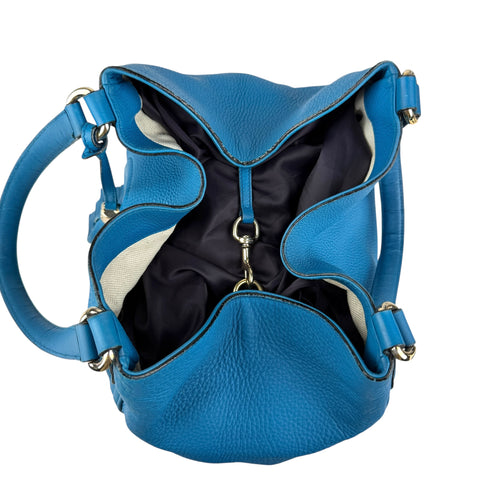 Gucci Teal Pebbled Leather Soho Medium Tote Bag