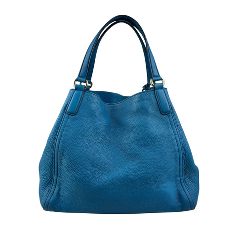 Gucci Teal Pebbled Leather Soho Medium Tote Bag