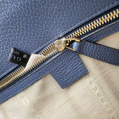 Pre-owned gucci-interlocking-g-blue-handbag-front-view