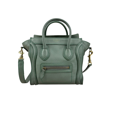 celine-nano-luggage-crossbody-bag-pebble-green-front-view